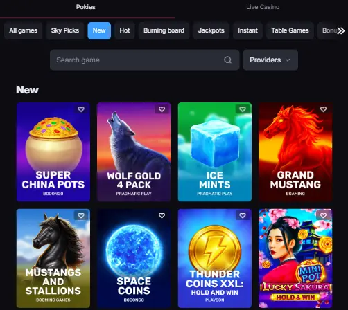 sky crown online pokies